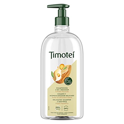 TIMOTEI champú y acondicionador 2 en 1 delicado cabello normal dosificador 750 ml