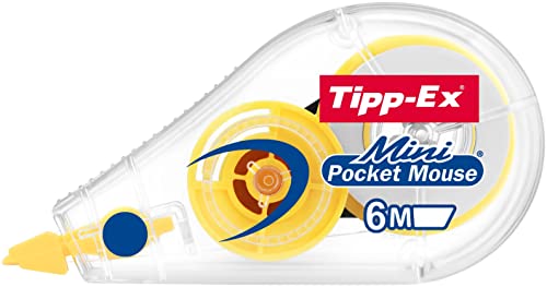 Tipp-Ex Mini Pocket Mouse Cintas correctoras - 6 m x 5 mm, Varios Colores de Dispensador, Pack de 2+1"