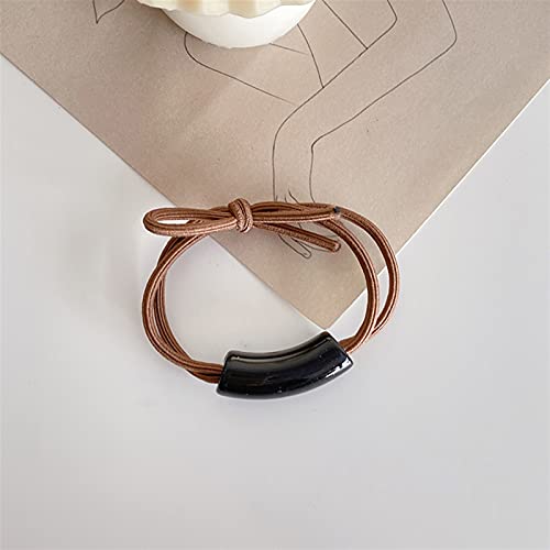 TLBBJ Accesorios para el Cabello Otoño Invierno Nuevo Dulce Leche té Color marrón acrílico Cadena girando Pelo Accesorios para el Cabello para Las Mujeres niñas Moda (Color : 3)