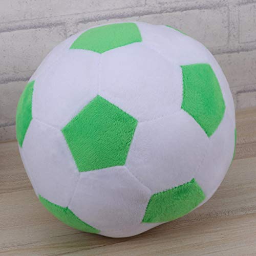 Toddmomy Pelotas de Fútbol de Peluche Peluche Peluche de Fútbol Peluche de Fútbol Almohada Balón de Fútbol Pelota de Juguete Relleno de Fábil Ball para Niños 23 Cm (Verde)