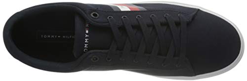 Tommy Hilfiger Essential Stripes Detail Sneaker, DETALLADOR DE Rayas Esenciales Hombre, Cielo del Desierto, 44 EU