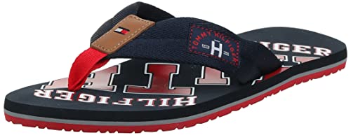 Tommy Hilfiger Essential TH Beach Sandal, Chanclas Hombre, Azul (Midnight 403), 43 EU