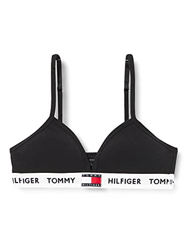 Tommy Jeans Padded Triangle Bra, Sujetador para Mujer, Negro (Black), 14 Años