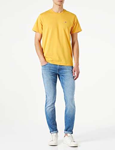 Tommy Jeans TJM Classic Jersey C Neck Sudadera, Prairie Yellow, XS para Hombre