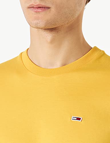 Tommy Jeans TJM Classic Jersey C Neck Sudadera, Prairie Yellow, XS para Hombre