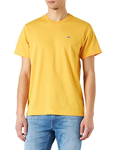 Tommy Jeans TJM Classic Jersey C Neck Sudadera, Prairie Yellow, XS para Hombre