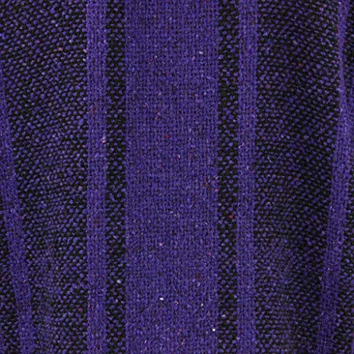 Top hippie mexicano de Baja Jerga morado y negro con capucha, Morado (, L