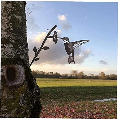 TOSSPER Decoración De Jardín Metal Bird Branch Sign Home Lawn Decor Art Sculpture