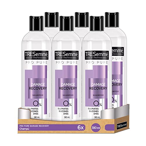 TRESemmé Champú Pro Pure Reparación sin Sulfatos ni Parabenos 380ml - Pack de 6