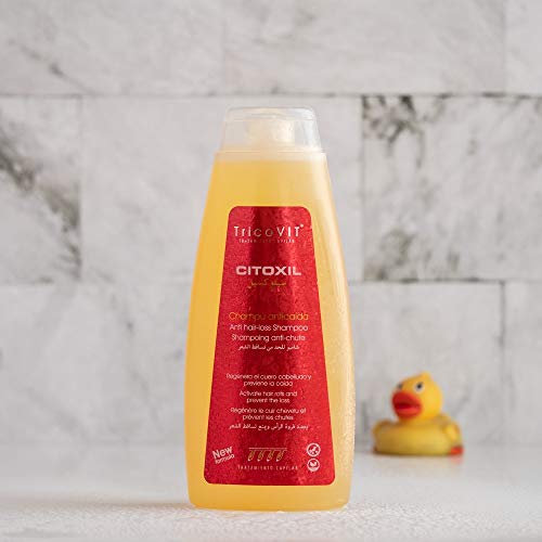 TricoVIT Anticaída – Champú Anticaída, Reduce la Caída del Cabello y Estimula el Crecimiento, 100% Vegano, Sin Parabenos ni Siliconas, Champú Anticaída para Hombre y Mujer, 400 ml