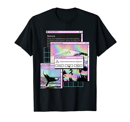 Trippy Vaporwave Web Fatal System Fatal Cotización de Error Camiseta