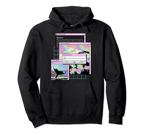 Trippy Vaporwave Web Fatal System Fatal Cotización de Error Sudadera con Capucha