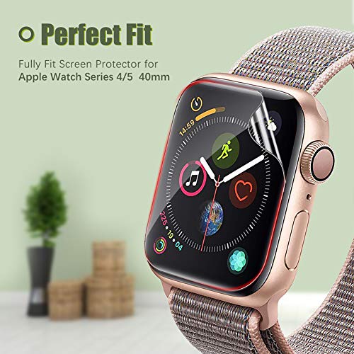 UniqueMe [6 Pack] Compatible con Apple Watch 40mm Series 6/5/4/SE Protector de Pantalla de TPU, [Caso Amigable] [Fácil de Instalar] Flexible HD Film