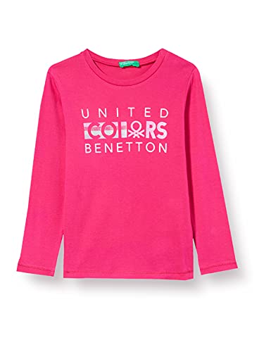 United Colors of Benetton Camiseta M/L 3i9wc151q, Pink Peacock 2l3, 98 cm niños y niñas