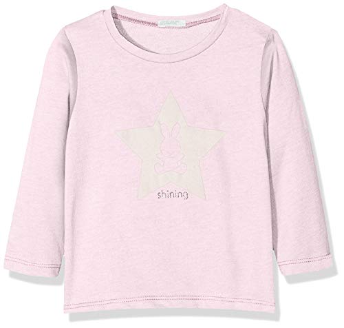 United Colors of Benetton T-Shirt L/s Camiseta, Rosa (Pink 003), 68 para Bebés