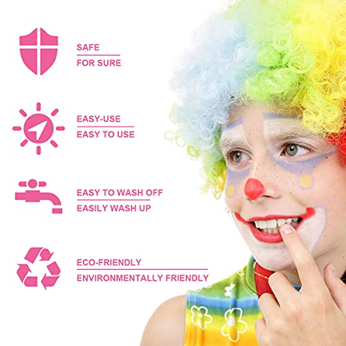 URAQT Pintura Corporal y Facial, 15 Colores Seguridad No Tóxica Pintura Facial, Kit de Pintura Facial con 32 Plantillas 2 Pinceles, Pintura de Cara para Niños Halloween Fiestas Cosplay Semana Santa