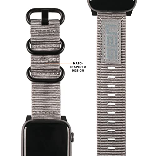 Urban Armor Gear Brazalete Nato para Apple Watch 38mm / 40mm (Watch SE, Series 6 / Series 5 / Series 4 / Series 3 / Series 2 / Series 1, Correa de nylon de repuesto) gris