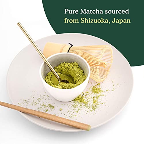 VAHDAM, polvo de té verde Matcha (50 g, 25 tazas), polvo de Matcha japonés puro y sin mezclar 100% certificado | 137x Anti-OXIDANTES | Aumenta la energía, el enfoque y el metabolismo.