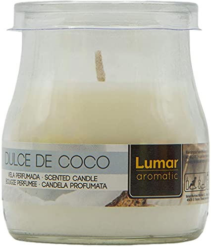 Valmoni Sport 3 X Velas Dulce de Coco Perfumada Vaso Yogur de Cristal Olor Aroma Frasco Vela Tarro