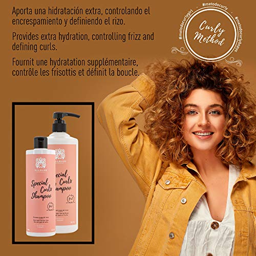 Válquer Profesional Champú Especial Rizos, Método Curly Girl, para Cabellos Rizados, Sin Sulfatos, Sin Sal, Vegano Cabello Rizado, Rizos Perfectos, Hasta 96% Origen Natural, 400 Mililitros