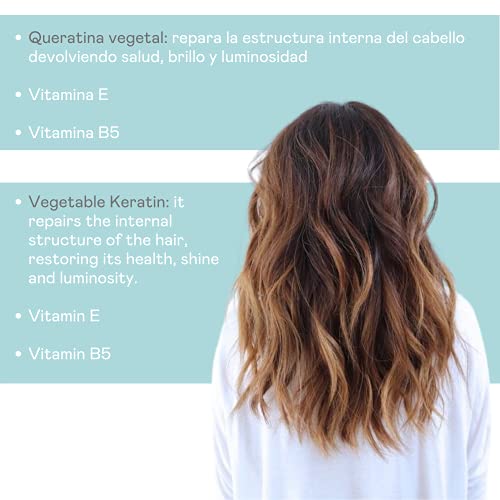 Valquer Profesional Champú Sin sulfatos. Cuero cabelludo sensible. pH ácido. Champú tratamiento. Con keratina vegetal y vitamina E. Cabello más sedoso e hidratado - 300 ml