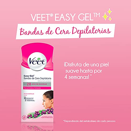 Veet - Cera depiladora fría facial - piel normal - 16 bandas