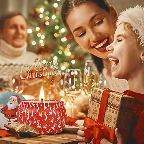 Velas perfumadas de Navidad Juego de Regalo, Velas de aromaterapia 4 latas, Fiestas en casa, Celebraciones, Regalos Ideales para Mujeres Juego