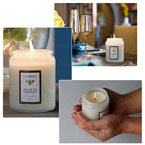 Velas Perfumadas Kasimir Vela Aromatica Velas de Vidrio Tuberosa de olor rosas e iris 100% Cera de Soja Natural Hasta 45 Horas Aromaterapia Decoración para Relajación Fiesta Boda Baño Yoga Regalos