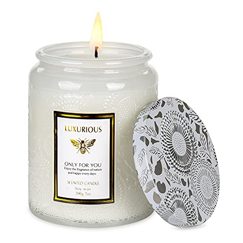 Velas Perfumadas Kasimir Vela Aromatica Velas de Vidrio Tuberosa de olor rosas e iris 100% Cera de Soja Natural Hasta 45 Horas Aromaterapia Decoración para Relajación Fiesta Boda Baño Yoga Regalos