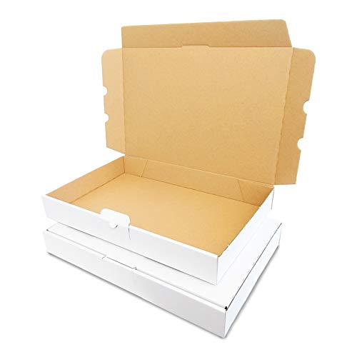 Verpacking 100 cajas grandes de 350 x 250 x 50 mm, DIN A4, color blanco, MB-5, para envíos de mercancías DHL DPD GLS H