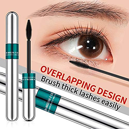 Vibely Waterproof Lash Mascara Extension Fiber Waterproof Mascara Lash Cosmetics Vibely Mascara 4d Silk Fiber Lash Mascara 2 In 1 Thrive Mascara for Natural Lengthening and Thickening Effect (1PCS)