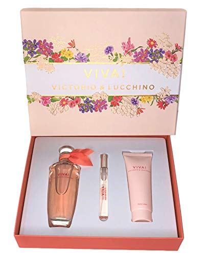 Victorio & Lucchino, VIVA!. Eau de toilette 100 VAP+BODY 75+MINI 10ml.+ Bolsa de papel de regalo. Estuche Regalo 3 piezas.