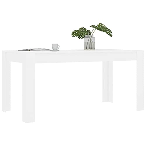 vidaXL Mesa de Comedor Muebles de Salón Cocina Sala de Estar Hogar Robusto Estable Duradera Moderna Interior Fácil de Limpiar de Aglomerado Gris