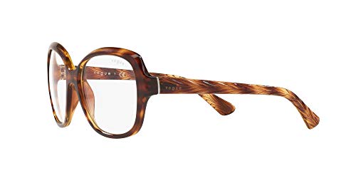 VOGUE VO2871S - Gafas de sol cuadradas para mujer, diseño de rayas, color oscuro y transparente, 56 mm