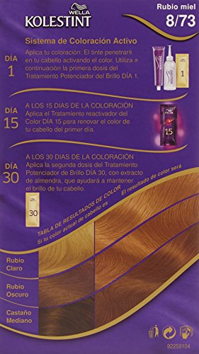 Wella Kolestint Tinte De Cabello Kit, Tono 873 Rubio Miel 210 g