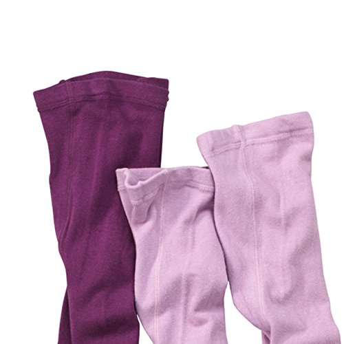 Wellyou calzas-Lote de 3, diseño de rayas, color malva malva 134-146 (6-7 anos)