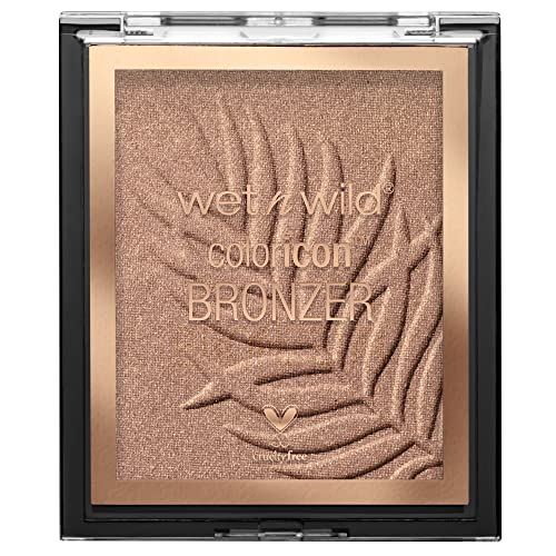 Wet n Wild - Color Icon Bronzer - Polvo Bronceador de Larga Duración - Tono Bronceado Natural en el Rostro, en Cuello y Pecho - Fórmula Enriquecida con Gel - Vegano - Palm Beach Ready - 1 Unidad