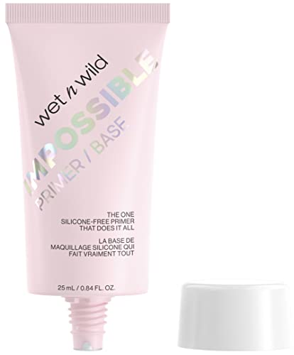 wet n wild, Prime Focus The Impossible Primer, Imprimación Facial sin Silicona con Efecto Minimizador de Poros, Extracto de Grosella y Flor de Jeju, Fórmula Matificante e Hidratante Antibrillo