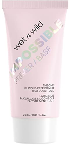 wet n wild, Prime Focus The Impossible Primer, Imprimación Facial sin Silicona con Efecto Minimizador de Poros, Extracto de Grosella y Flor de Jeju, Fórmula Matificante e Hidratante Antibrillo