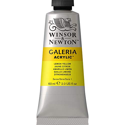 Winsor & Newton Galería - Pintura Acrílica , 60 ml, Amarillo (Lemon Yellow)