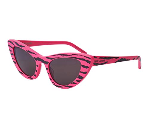Yves Saint Laurent SL-213-LILY 009 - Gafas de sol, diseño de rayas, color rosa y negro
