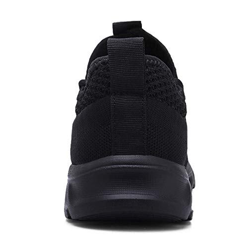 Zapatillas de Running para Hombre Casual Tenis Asfalto Zapatos Deporte Fitness Gym Correr Gimnasio Deportives Transpirables Seguridad Atlético Trekking Bambas Plataform Sneakers Negro 42 EU