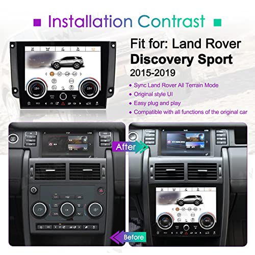 ZWNAV Panel de aire acondicionado para coche Android para Land Rover Discovery Sport 2015-2019, soporte Climático Touch Control IPS Pantalla Original Estilo UI