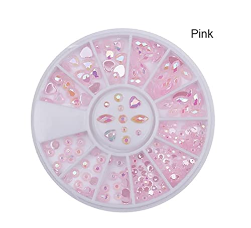 1 caja DIY Nail Art Wheel Tips Crystal Glitter Rhinestone 3D Nail Art Decoraci¨®n Color Acr¨ªlico Diamante Taladro alien-39