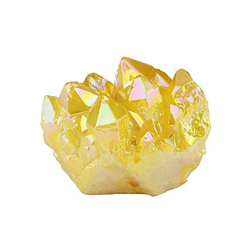 1 Pieza de Cristal de Citrino Amarillo Natural, racimo de Cuarzo, espécimen de Piedras Preciosas, estatuilla, decoración del hogar