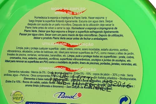 1 ud. Passat Pierre Verte Producto de Limpieza Multiusos 200gr Esponja Aroma Limón