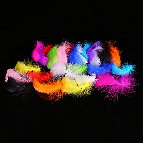 100 unids/lote plumas de ganso 4-8Cm plumas de escenario para decoración de ropa de fiesta de boda plumas artesanales DIY-rosa