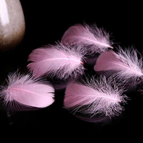 100 unids/lote plumas de ganso 4-8Cm plumas de escenario para decoración de ropa de fiesta de boda plumas artesanales DIY-rosa