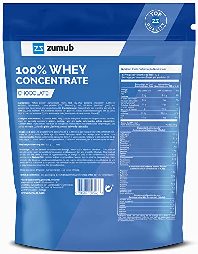 100% Whey Concentrate | Suplementos de Proteínas (Chocolate, 500g)