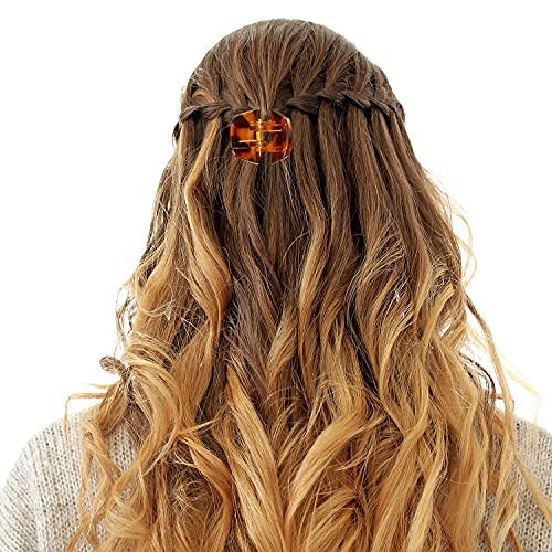 12 Unidades de Garra Clips de Tamaño Mediano Garras de Pelo de 1.3 Pulgadas Pinza de Pelo Clip de Garra Clip Grip para Mujeres Niñas Pelo Grueso o Medio (Marrón)